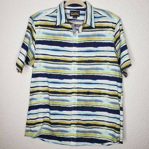 Cremieux Premium Denim Mens Shirt Blue Green - L